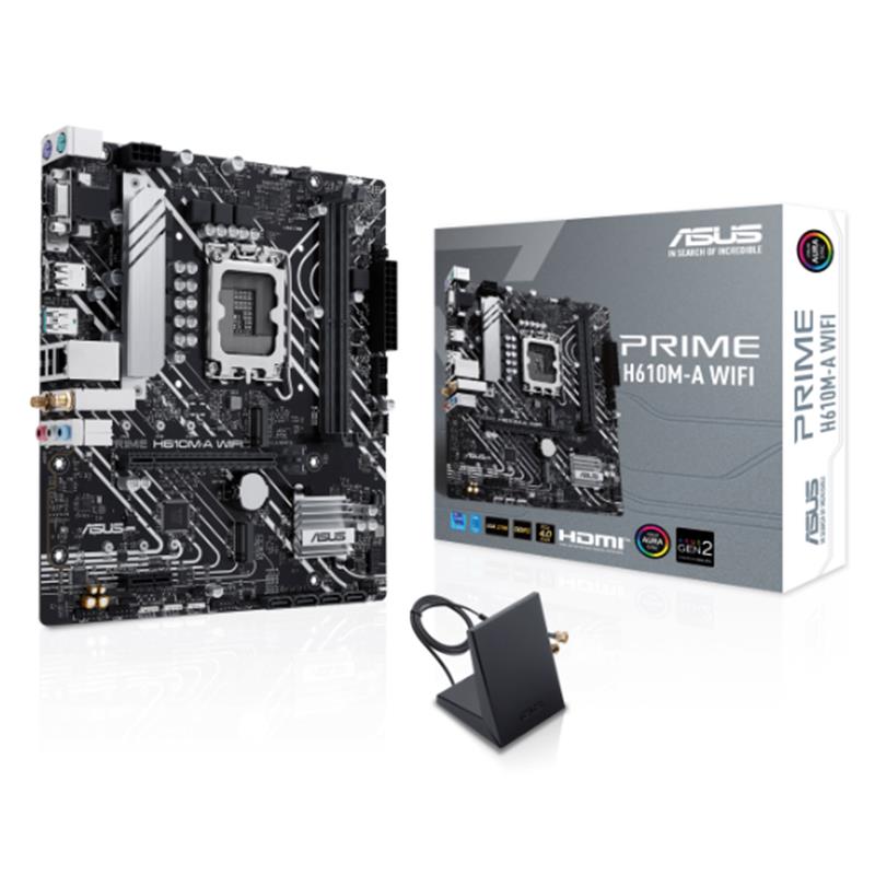 ASUS PRIME H610M-A WIFI DDR5 5600MHZ 1XVGA 1XHDMI 1XDP 2XM.2 USB 3.2 MATX 1700P (12. /13. VE 14. NESIL ILEMCI UYUMLU) 