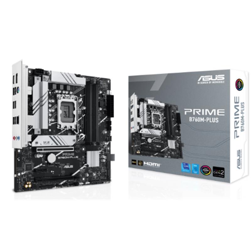 ASUS PRIME B760M-PLUS DDR5 7200MHZ 1XHDMI 1XDP 2XM2 USB3.2 MATX 1700P (12. / 13. VE 14. NESİL İŞLEMCİ UYUMLU) 