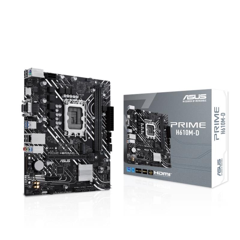 ASUS PRIME H610M-D DDR5 3200MHZ 1XVGA 1XHDMI 1XM.2 USB 3.2 MATX 1700P (12. / 13. VE 14. NESİL İŞLEMCİ UYUMLU) 