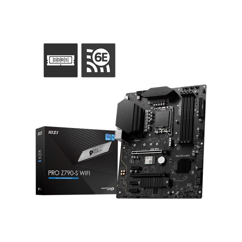 MSI PRO Z790-S WIFI DDR5 6600MHZ 1XHDMI 1XDP 2XM2 USB 3.2 ATX 1700P (12. / 13. VE 14. NESİL İŞLEMCİ UYUMLU) 