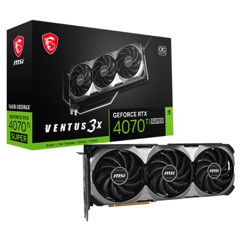 MSI GEFORCE RTX4070TI SUPER 16G VENTUS 3X OC 16GB GDDR6X 256BIT 1XHDMI 3XDP EKRAN KARTI 