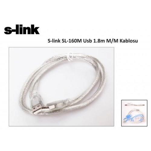 S-LINK SL-160M 1,8MT USB 2.0 ERKEK/ERKEK SİYAH KABLO 