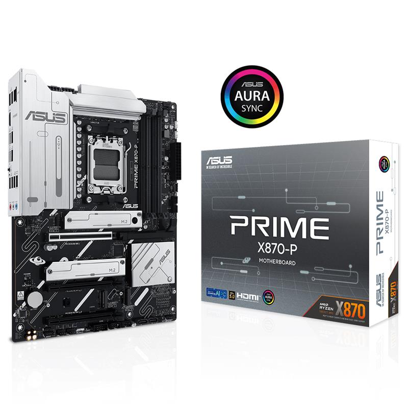 ASUS PRIME X870-P DDR5 8000MHZ 1XHDMI 2XUSB4 4XM.2 ATX AM5 (AMD AM5 9000/ 8000/ 7000 SERİ İŞLEMCİ UYUMLU)