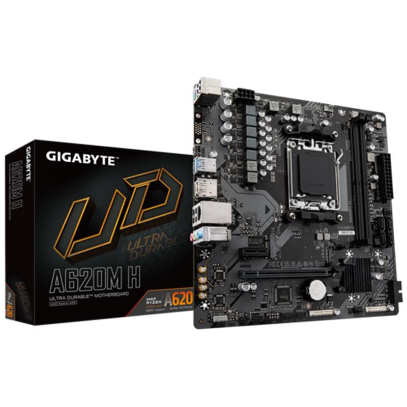 GIGABYTE A620M-H DDR5 6400MHZ 1XHDMI 1XDP 1XM.2 USB3.2 AM5 MATX (AMD 7000.8000 VE 9000 SERI ILEMCI UYUMLU) 