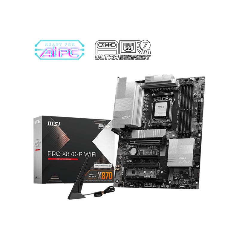 MSI PRO X870-P WIFI DDR5 8200MT/S 1XHDMI 1XUSB4 3XM.2 ATX AM5 (AMD AM5 9000/ 8000/ 7000 SERI ILEMCI UYUMLU) 