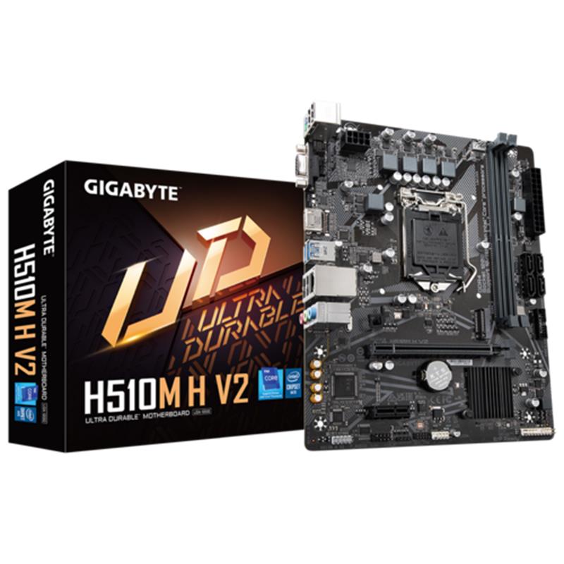 GIGABYTE H510M-H-V2 DDR4 3200MHZ 1XVGA 1XHDMI 1XM.2 USB 3.2 MATX 1200P (10 VE 11. NESIL ILEMCI UYUMLU) 