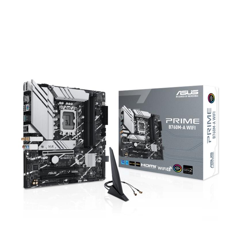 ASUS PRIME B760M-A WIFI DDR5 7200MHZ 2XHDMI 1XDP 2XM.2 USB 3.2 MATX 1700P (12. / 13. VE 14. NESIL ILEMCI UYUMLU) 