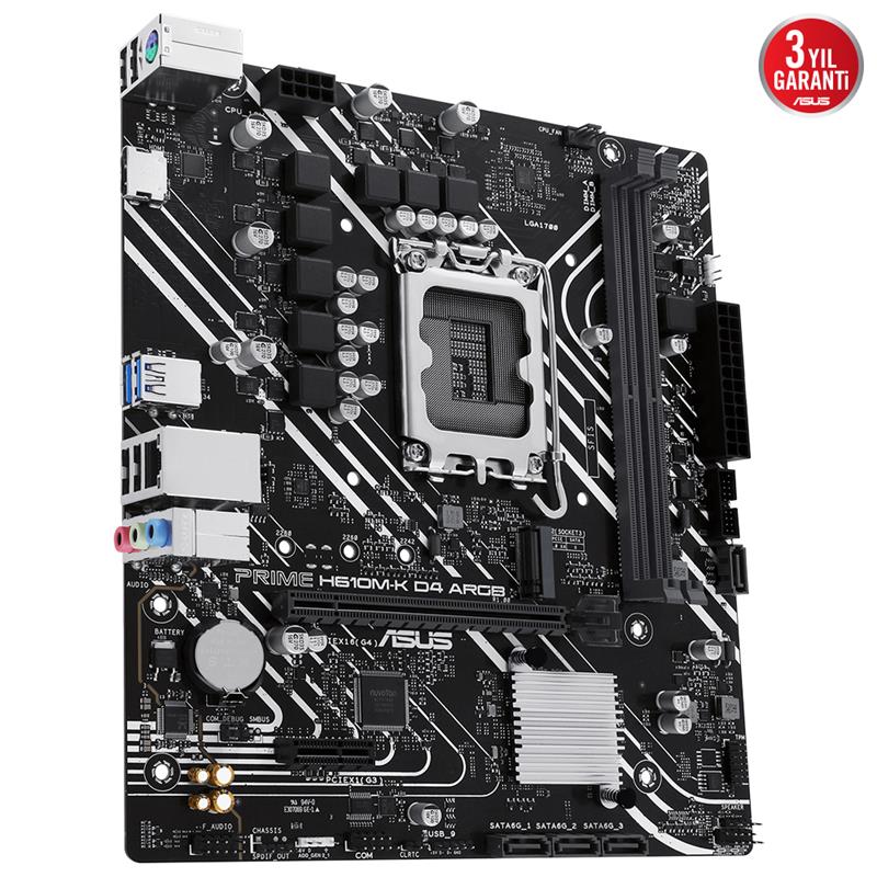 ASUS PRIME H610M-K D4 ARGB DDR4 3200MHZ 1XHDMI 1XM.2 USB 3.2 MATX 1700P 