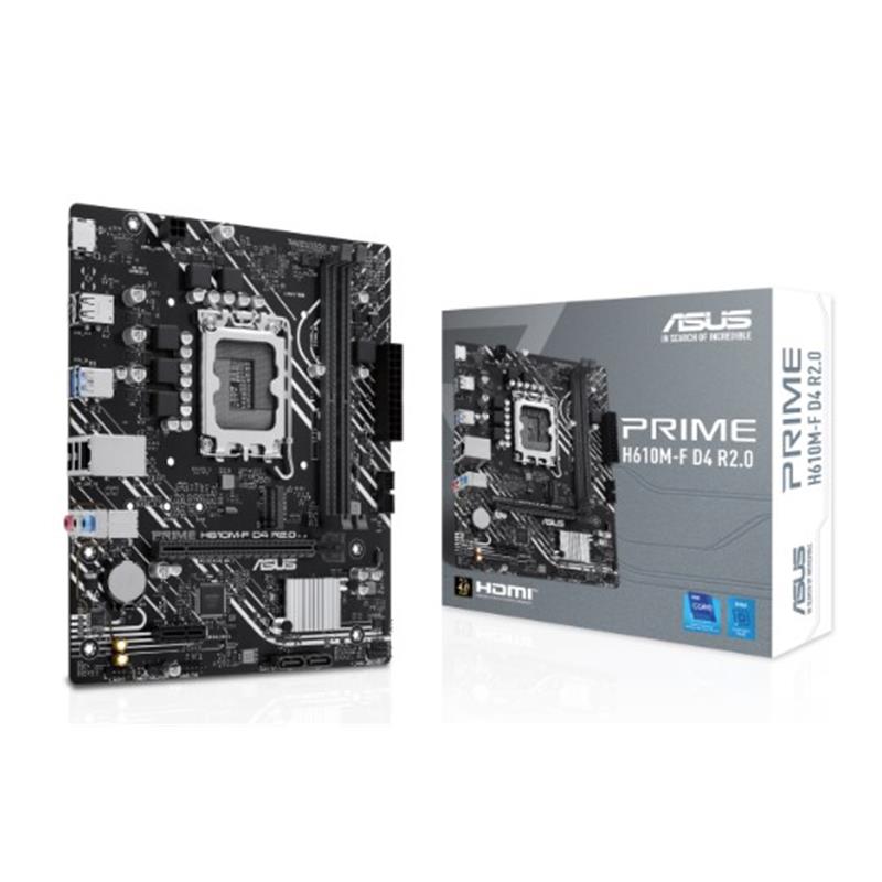 ASUS PRIME H610M-F D4 R2.0 DDR4 3200MHZ 1XHDMI 1XM.2 USB 3.2 MATX 1700P (12. / 13. VE 14. NESIL ILEMCI UYUMLU) 