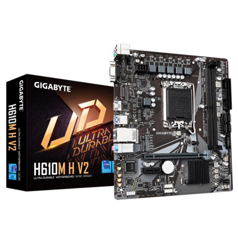 GIGABYTE H610M-H-V2 DDR5 5600MHZ 1XVGA 1XHDMI 1XM.2 USB 3.2 MATX 1700P (12. / 13. VE 14. NESIL ILEMCI UYUMLU) 