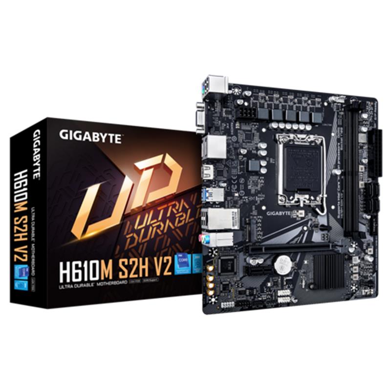 GIGABYTE H610M-S2H-V2-DDR5 5600MHZ 1XVGA 1XHDMI 2XDP 1XM.2 USB 3.2 MATX 1700P (12./13.VE 14.NESIL ILEMCI UYUMLU) 