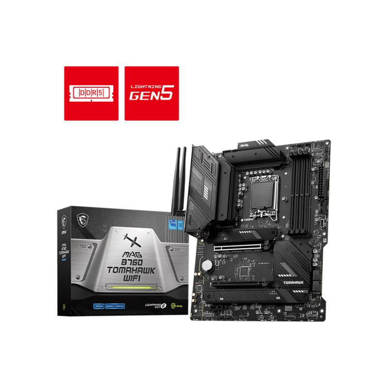 MSI MAG B760 TOMAHAWK WIFI DDR5 5400MHZ 1XHDMI 1XDP 3XM.2 USB 3.2 ATX 1700P (12. / 13. VE 14. NESIL ILEMCI UYUMLU) 