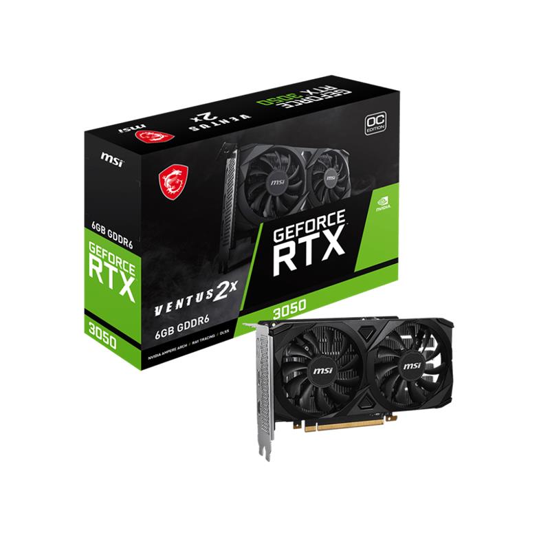 MSI GEFORCE RTX3050 VENTUS 2X 6G OC 6GB GDDR6 96BIT 2XHDMI 1XDP EKRAN KARTI 