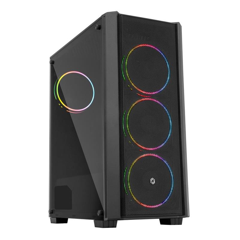 FRISBY FC-9415G 500W DOUBLE SLIM RGB FAN MESH KASA 