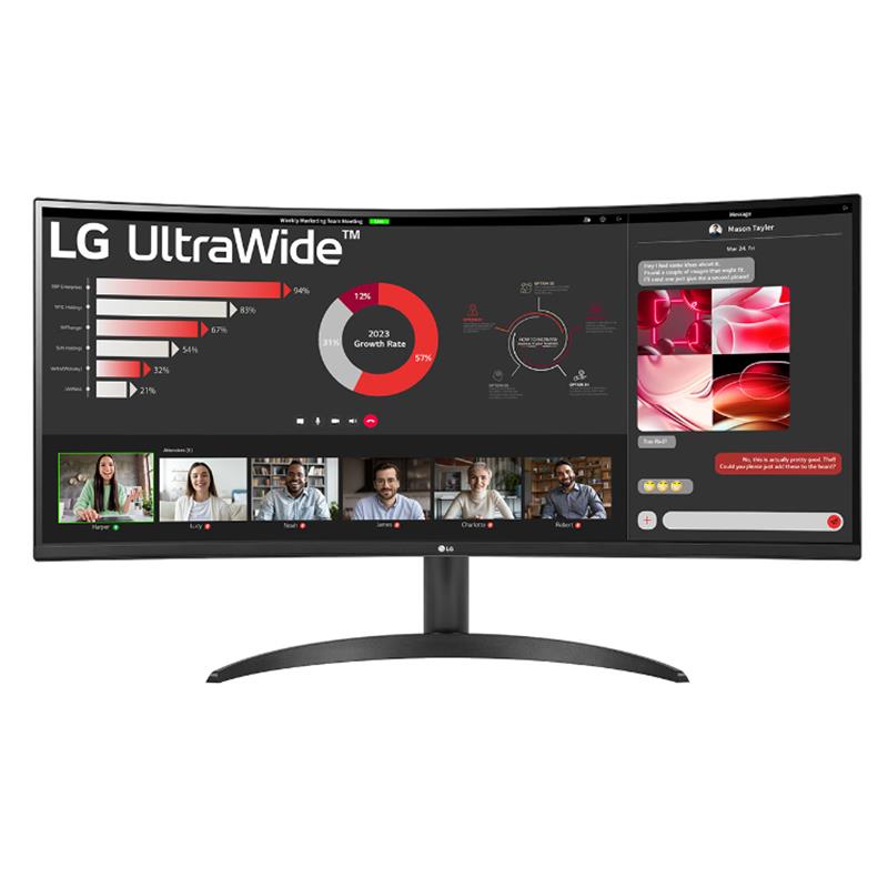 34 LG 34WR50QC-B VA 5MS 100HZ 2XHDMI DP QHD 3440X1440 FREESYNC CURVED VESA SIYAH 