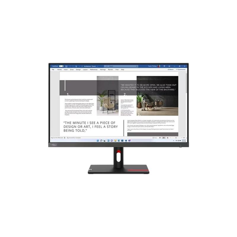 27 LENOVO THINKVISION S27I-30 63DFKAT4TK FHD 4MS 100HZ HDMI+VGA WLED MONITOR 