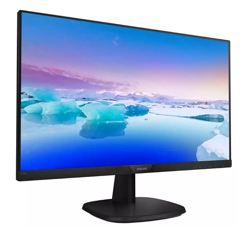 27 PHILIPS 273V7QDSB/01 IPS 4MS 75MHZ 1XVGA 1XHDMI 1XDVI FHD 1920X1080 FLICKER-FREE DÜŞÜK MAVİ IŞIK VESA SİYAH 