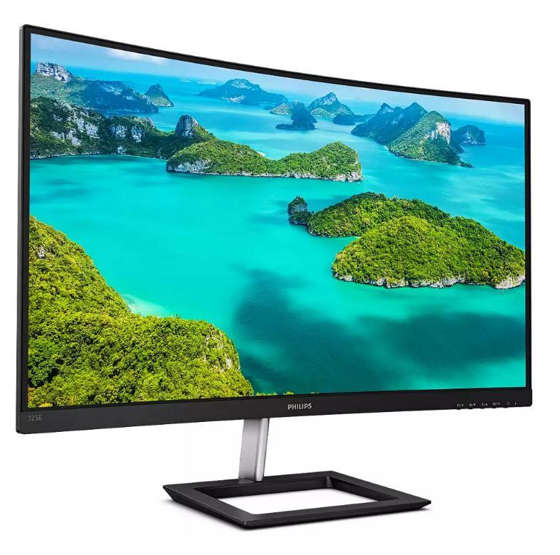 31.5 PHILIPS 325E1C/00 4MS 75MHZ 1XVGA 1XHDMI 1XDP 2K WQHD 2560X1440 FLICKER-FREE FREESYNC YÜKSEKLİK AYARI CURVED SİYAH 