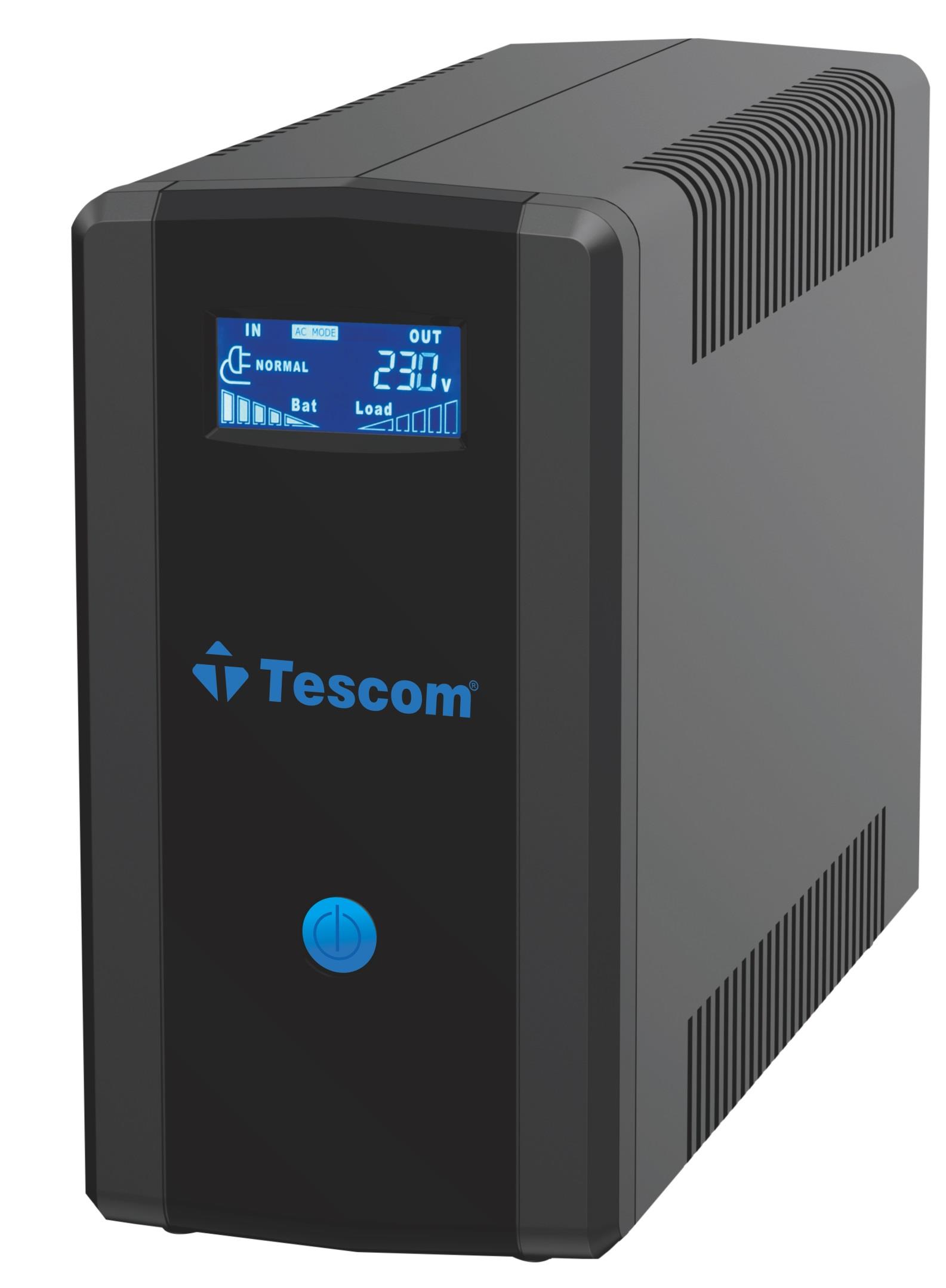 TESCOM LEO+ 1200VA 1F/1F (2X7AH) 5/10DK LCD LINE INTERAKTIF UPS 