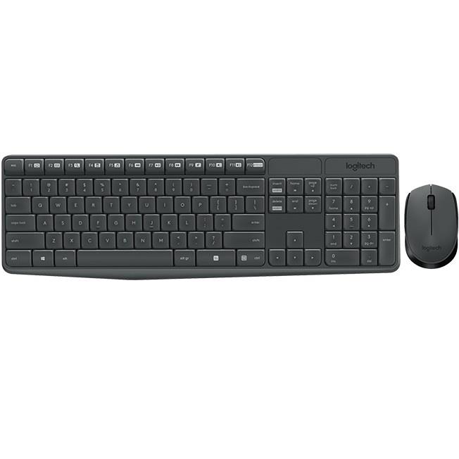 LOGITECH MK235 Q TR KABLOSUZ KLAVYE MOUSE SET GRİ 920-007925 