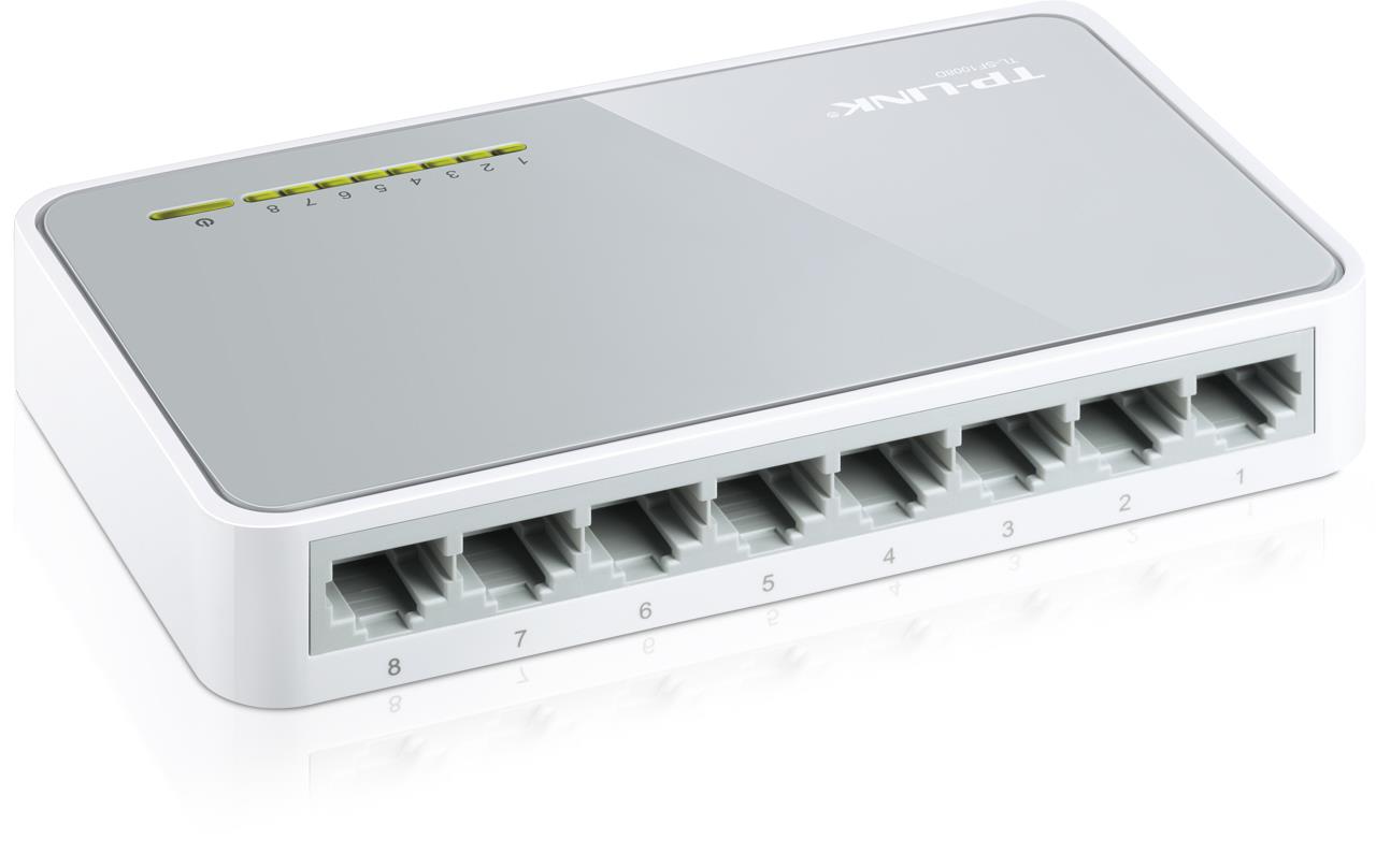 TP-LINK TL-SF1008D 8 PORT 10/100 PLASTİK KASA SWITCH 