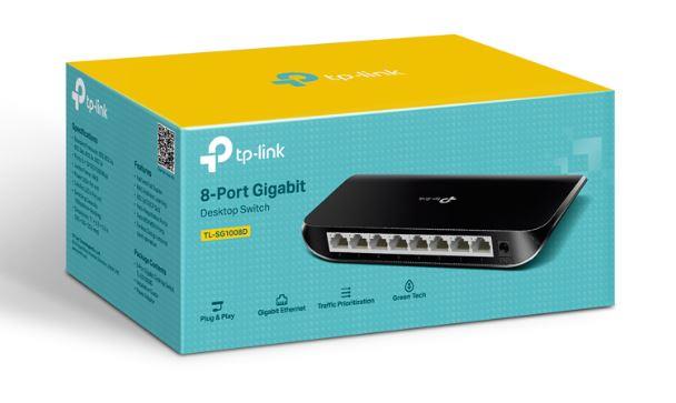 TP-LINK TL-SG1008D 8 PORT GIGABIT PLASTİK KASA SWITCH 