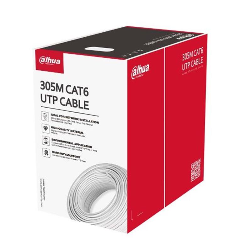 DAHUA DH-PFM920I-6UN-C UTP CAT6 305 METRE %100 BAKIR GRİ RENK BAKIR KABLO 