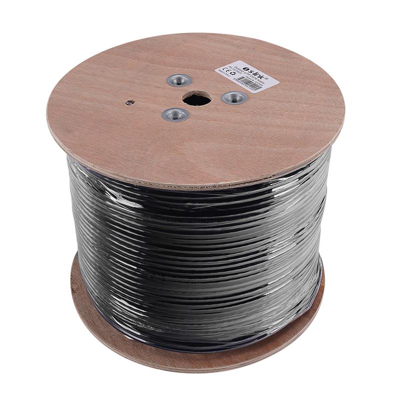 S-LINK SL-CAT609 305MT 0.56MM 23AWG CCA KABLO GRİ/SİYAH 