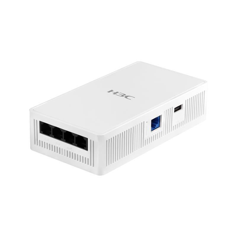 H3C 9801A3WX WA6120H 5 PORT GIGABIT 2.4/5GHZ 1.775GBPS 802.11AX WIFI6 DUVAR TİPİ ACCESS POINT 