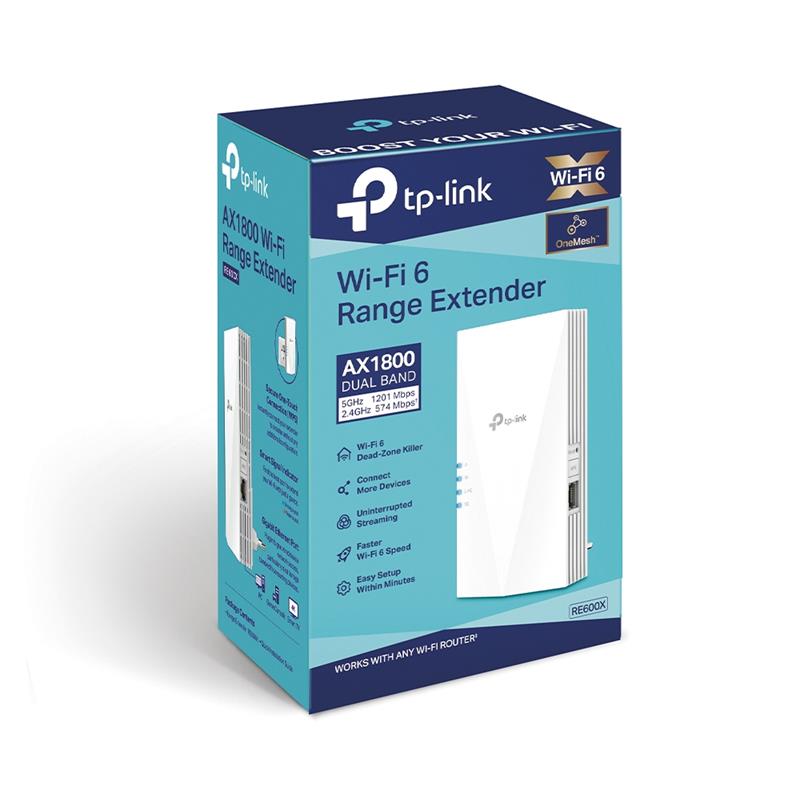 TP-LINK RE600X AX1800 KABLOSUZ WIFI MENZIL GENISLETICI 