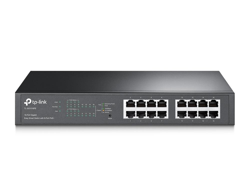 TP-LINK TL-SG1016PE 16 PORT 10/100/1000 RACK +8POE 