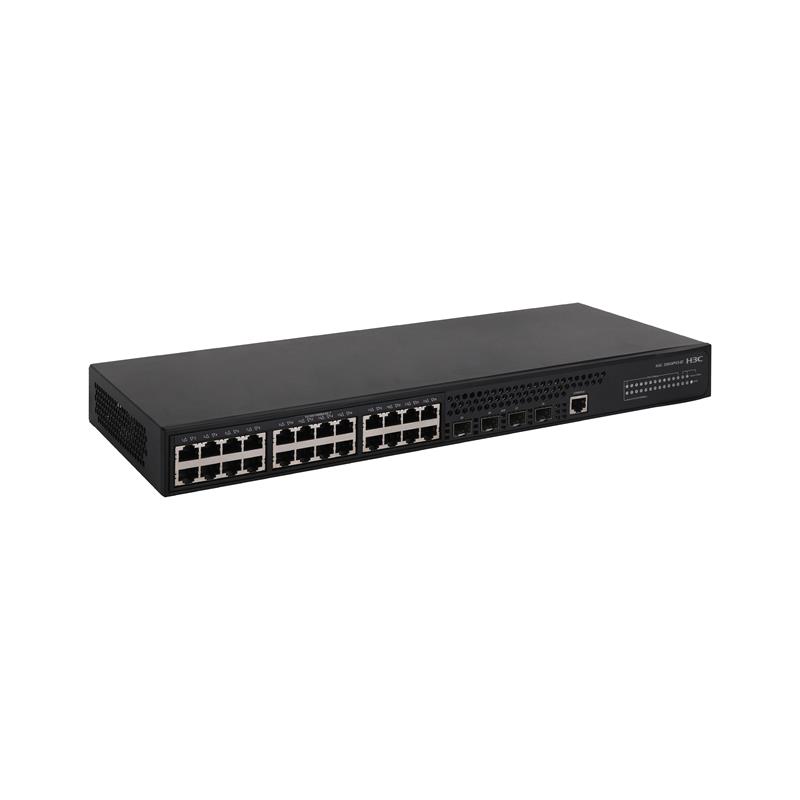 H3C S5024PV3-EI 24 PORT GIGABIT + 4X1GB SFP UPLINK YÖNETİLEBİLİR L2 RACKMOUNT SWITCH(9801A1QT) 