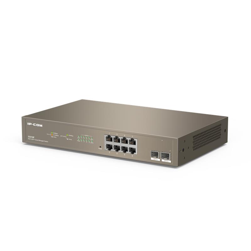 IP-COM G3310F 8 PORT GIGABIT + 2X1GB SFP UPLINK CLOUD YÖNETİLEBİLİR RACKMOUNT SWITCH 