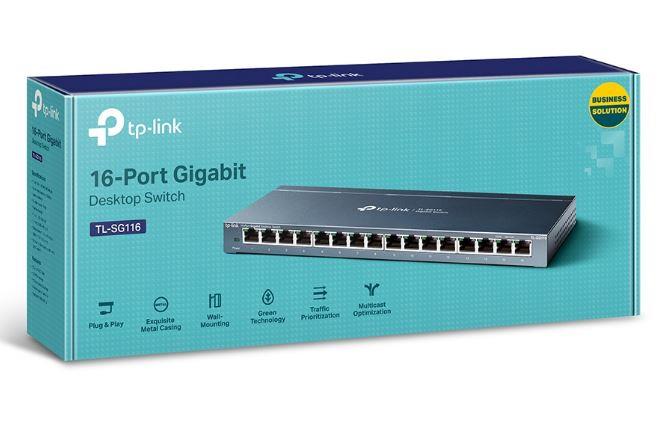 TP-LINK TL-SG116 16 PORT GIGABIT METAL KASA SWITCH 