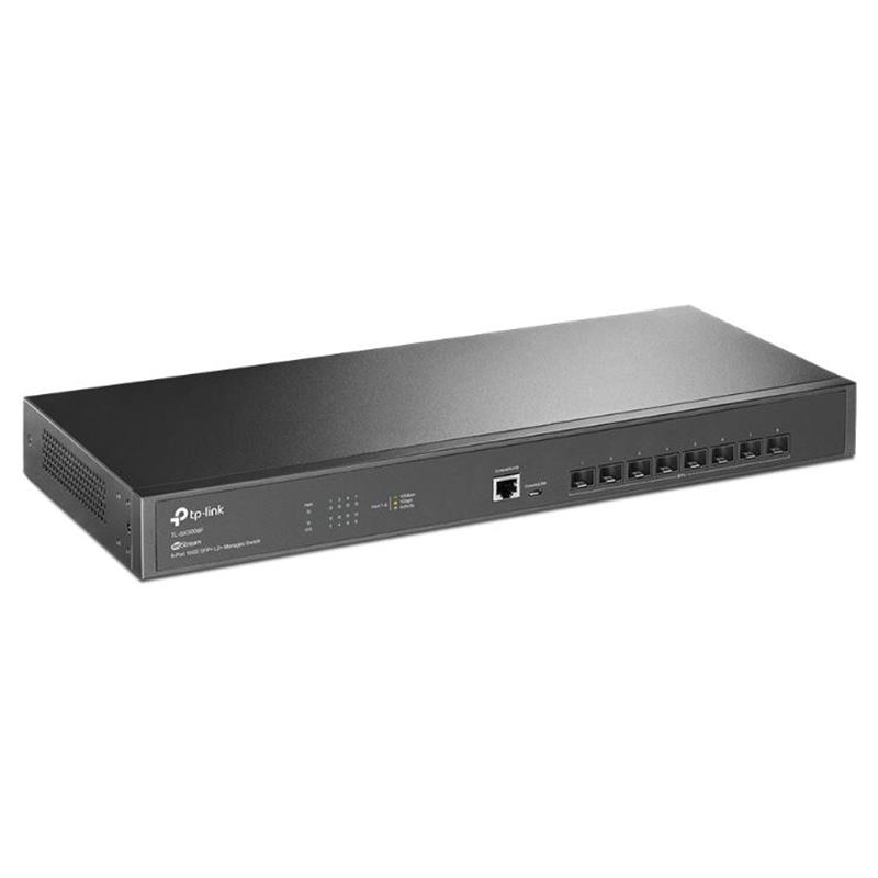 TP-LINK OMADA TL-SX3008F 8 PORT 10 GIGABIT SFP+ CONSOLE PORT LAYER2+ YÖNETİLEBİLİR RACKMOUNT SWITCH 