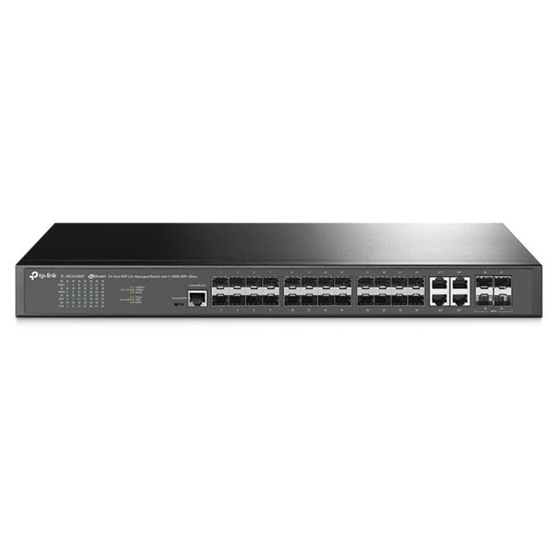 TP-LINK OMADA TL-SG3428XF 24 PORT GIGABIT SFP/4XPORT RJ45 COMBO+4X10GIGABIT SFP+ UPLINK YÖNETİLEBİLİR RACKMOUNT SWITCH 