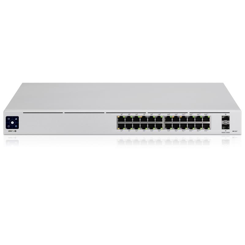 UBNT USW-PRO-24-POE GIGABIT 24 PORT GIGABIT + 2X10GB SFP UPLINK 400W POE YÖNETİLEBİLİR RACKMOUNT SWITCH 