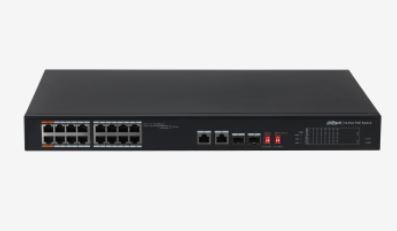 DAHUA PFS3218-16ET-135 16 PORT GIGABIT +1XRJ45/ 1XGB SFP COMBO 135W POE RACKMOUNT SWITCH 