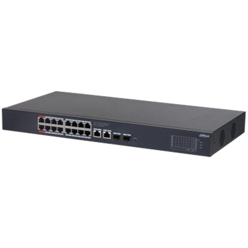 DAHUA CS4220-16GT-240 16 PORT GIGABIT + 2X1GB SFP/RJ45 UPLINK CLOUD YÖNETİLEBİLİR 240W POE RACKMOUNT SWITCH 