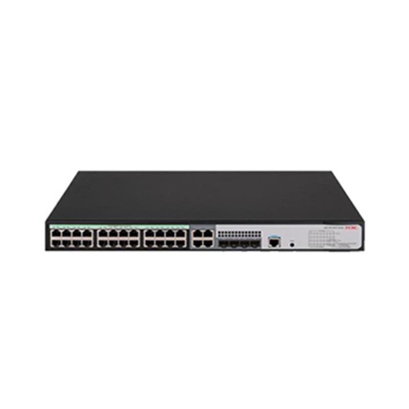 H3C 9801A40V S5120V3-28P-HPWR-LI 24 PORT GIGABIT + 4X1GB SFP 1XCONSOLE PORT YÖNETİLEBİLİR 370W POE RACKMOUNT SWITCH 