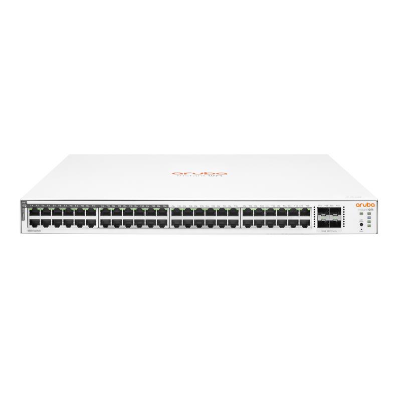 HPE ARUBA ION JL815A 48 PORT GIGABIT / 24 PORT POE + 4X1GB SFP UPLINK YÖNETİLEBİLİR 370W POE RACMOUNT SWITCH 