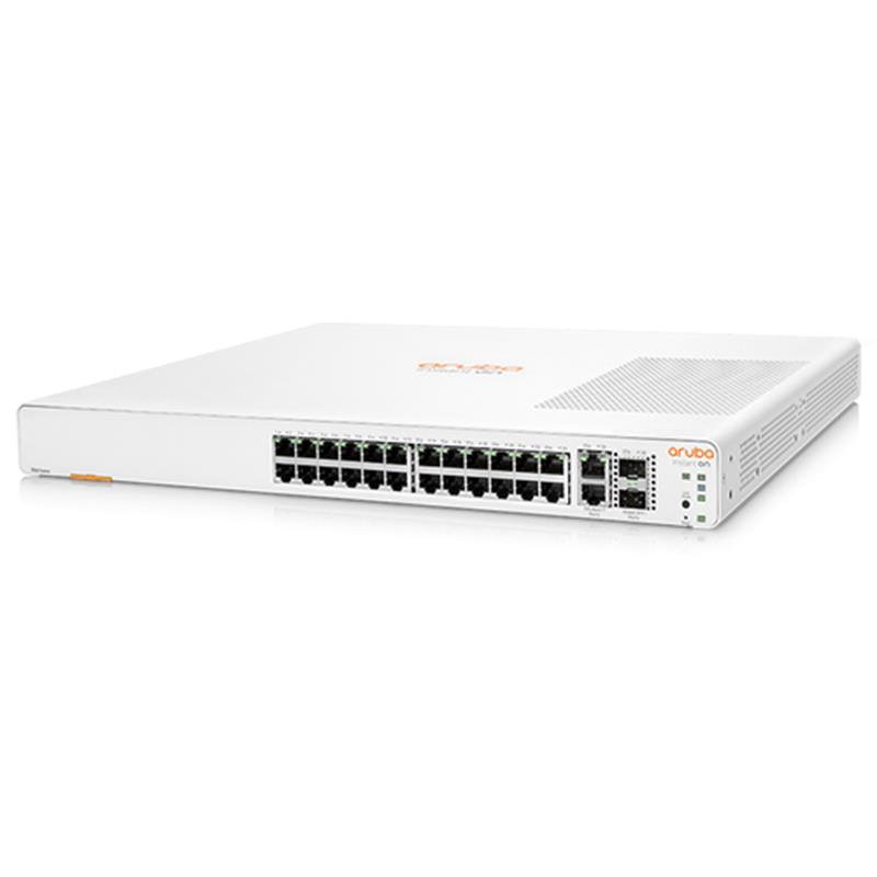 HPE JL807A ION 1960 24 PORT GIGABIT + 2X10GB SFP PORT POE RACMOUNT SWITCH 370W 