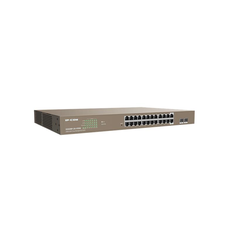 IP-COM G3326P-24-410W 24 PORT GIGABIT+ 2X1GB SFP (COMBO) UPLINK L2 YÖNETİLEBİLİR 370W POE SWITCH 