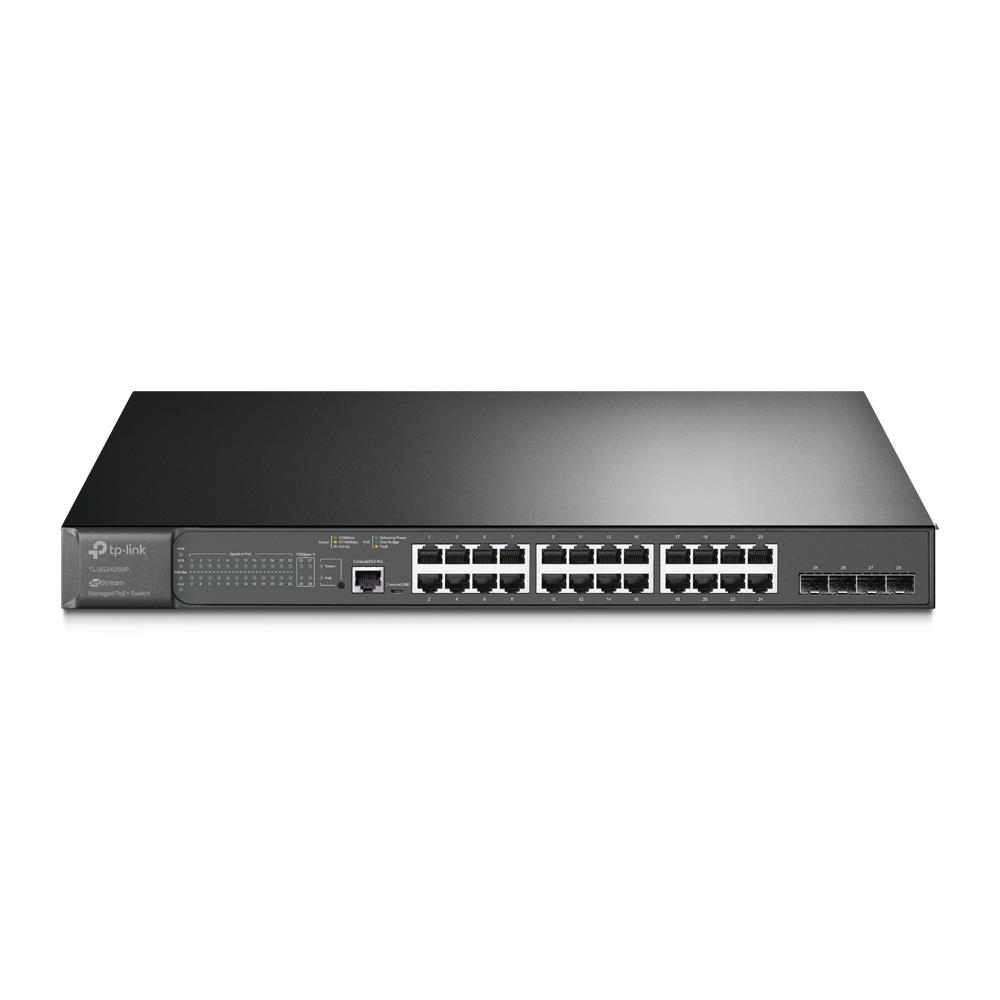 TP-LINK OMADA TL-SG3428MP 24 PORT GIGABIT+4X1GB SFP UPLINK 384W POE YÖNETİLEBİLİR RACKMOUNT SWITCH 