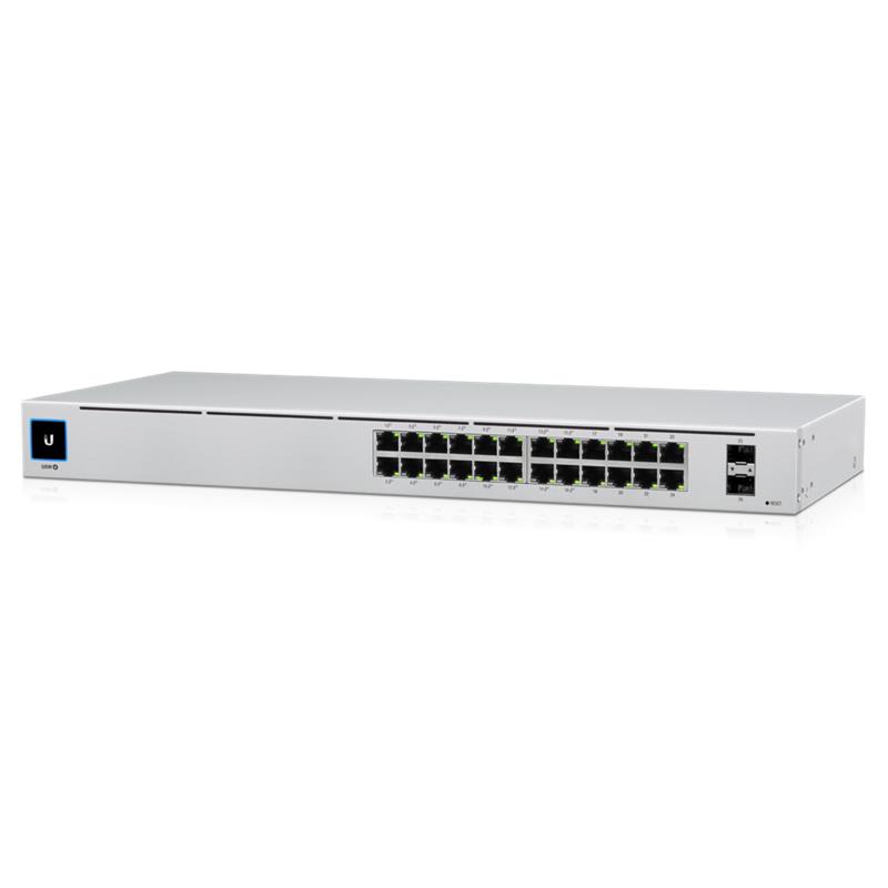 UBNT USW-24-POE 24 PORT GIGABIT + 2X1GB SFP UPLINK YÖNETİLEBİLİR 95W POE RACKMOUNT SWITCH 