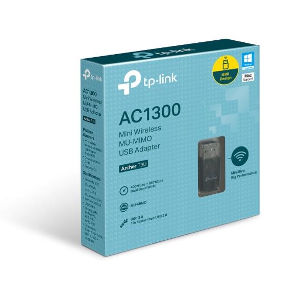 TP-LINK ARCHER T3U 1300MBPS KABLOSUZ DUAL BAND USB ADAPTOR 