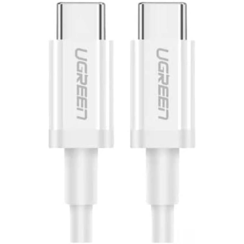 UGREEN UGREEN USB-C 60W 3A QC PD HIZLI ŞARJ KABLOSU 1 MT BEYAZ 60518 Resim-1