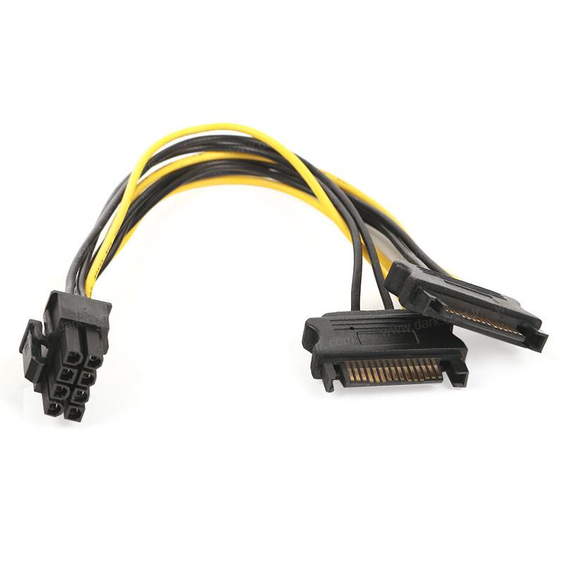 DARK DK-CB-P203 2X SATA TO 6+2 PİN PCI-EX DÖNÜŞTÜRÜCÜ VGA GÜÇ KABLOSU 