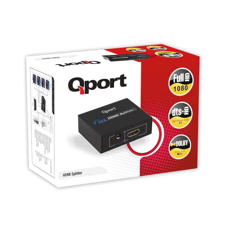 QPORT Q-SPL4 FULL HD 1 GİRİŞ 4ÇIKIŞLI HDMI SPLITTER (SİNYAL ÇOĞALTICI) 